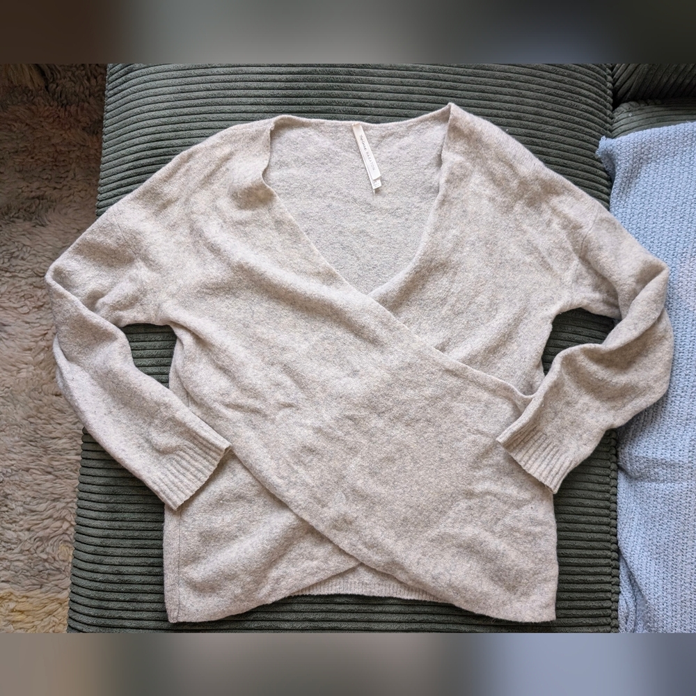 Babaton Cream V-Neck Sweater
